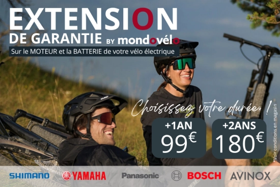 Extension garantie moteur et batterie Shimano bosh Yamaha Avinox Panasonic vélo électrique