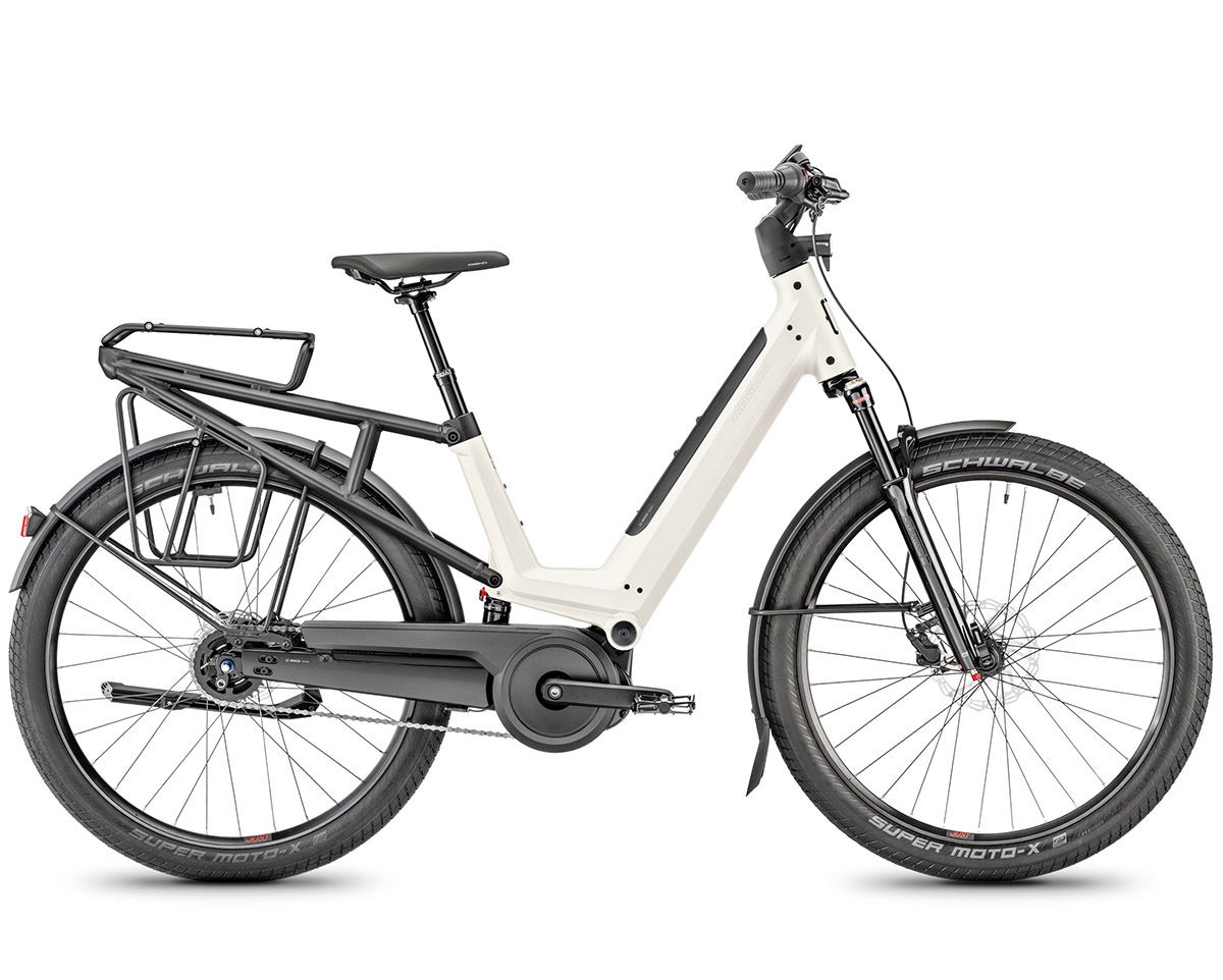 Vélo électrique urbain Unisexe J. ON NEXUS 625WH + PORTE-BAGAGE SUSPENDU Gris